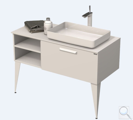 Koupelnová skříňka pod umyvadlo Naturel Luxe 110x36x50 cm bílá mat LUXE110PBMBU. 