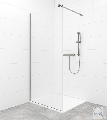Sprchová zástěna Walk-in 100 cm SAT v barvě profilu PVD Gun metal SATBWI100PRGM. obr. 1