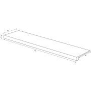 Schodová Tvarovka Rako Craft pottery červená. Technický nákres&nbsp;