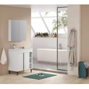 Koupelnová sestava s umyvadlem a zrcadlovou skříňkou Naturel Lucca 79x70x45 cm bílá lesk LUCCASET80W. &nbsp;(3)