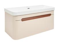 Koupelnová skříňka s umyvadlem SAT Fusion 97,5x43x45 cm pískově béžová mat SATFUSION100BEU