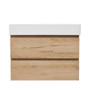 Koupelnová skříňka 2zásuvková s umyvadlem SAT B-Way 79x50x45 cm dub mat BWAY280OAKU2BI. (8)