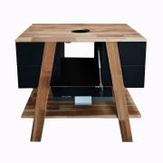 Koupelnová skříňka pod umyvadlo na desku Naturel Home 80x73x46 cm ořech/černá mat HOMEUMDC. obr. 2&nbsp;