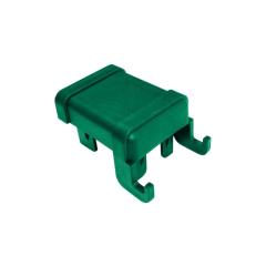 Čepička pro sloupek Pilodel® 60×40 mm s háčky na čele, zelená, PVC