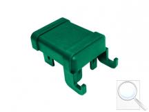 Čepička pro sloupek Pilodel® 60×40 mm s háčky na čele, zelená, PVC