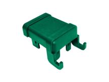 Čepička pro sloupek Pilodel® 60×40 mm s háčky na čele, zelená, PVC