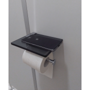 Držák toaletního papíru SAT Cube Way černá DRZTOALPOLSKLOC. (5)