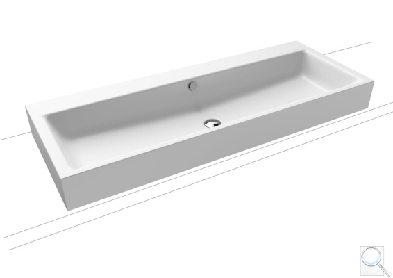 Umyvadlo Kaldewei Puro 3168 120x46 cm bez otvoru pro baterii Perl-Effekt 907006003001. obr. 1