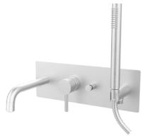 Vanová baterie Paffoni Light včetně podomítkového tělesa nerez LIG001ST