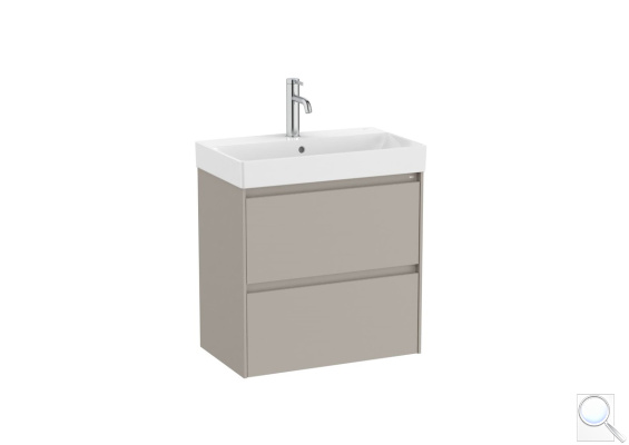 Koupelnová skříňka s keramickým umyvadlem Roca Ona 60x64,5x36 cm písková mat ONA60ZK2ZPM. obr. 1