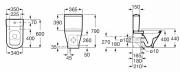 WC kombi, pouze mísa Roca The Gap vario odpad A342472000 (Technický nákres)