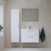 Koupelnová sestava s umyvadlem zrcadlem a osvětlením Vitra Mia 79x61x39,5 cm bílá lesk MIASET80B. obr. 8 