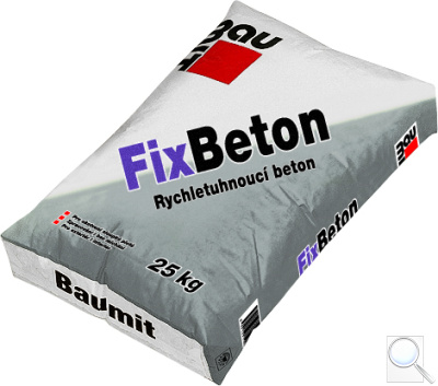 Rychletuhnoucí beton Bumit FixBeton. 