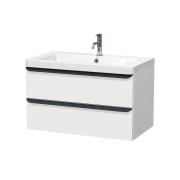 Koupelnová skříňka s umyvadlem Naturel Pavia 65x53x49 cm, 85x53x49 cm, 105x53x49 cm bílá mat černá úchytka. 85x53x49 cm PAVIA385ZCE&nbsp;