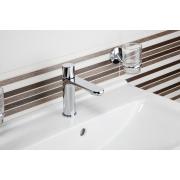 Umyvadlová baterie SAT Fusion bez výpusti páka bílé sklo SATBSFU271BS. obr. 3&nbsp;