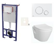 Závěsný WC set SAT do lehkých stěn / předstěnová montáž+ WC VitrA Integra SIKOSSINTRE70K