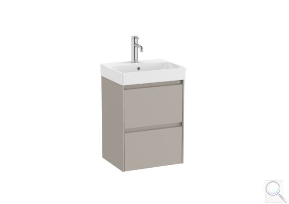 Koupelnová skříňka s keramickým umyvadlem Roca Ona 45x64,5x36 cm písková mat ONA45ZK2ZPM. obr. 1