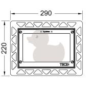 Instalační rámeček pro tlačítka TECE plast bílá 9240646. obr. 2&nbsp;