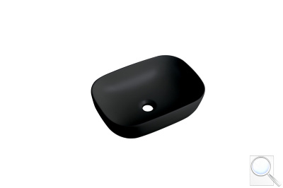 Umyvadlo na desku SAT Infinitio 45,5x32,5 cm černá mat bez přepadu SATINF4532BKM. obr. 1