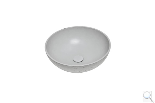 Umyvadlo na desku SAT Cemento 42x42 cm šedá bez přepadu CEM4242TS. obr. 1