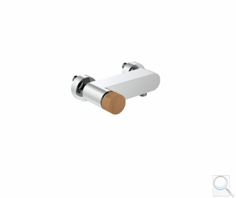 Sprchová baterie SAT Fusion bez sprchového setu páka světlé dřevo SATBSFU268DS. 