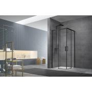 Sprchový kout čtverec 80x80 cm, 90x90 cm, 100x100 cm, bezbariérový vstup, černá SAT TEX BB. obr. 3&nbsp;