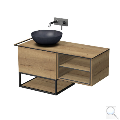 Koupelnová skříňka pod umyvadlo Naturel Oxo 110x50 cm dub halifax OXO110L601ZKDL. 