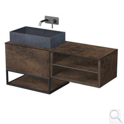 Koupelnová skříňka pod umyvadlo Naturel Oxo 140x58x50 cm měď mat OXO140701ZKDSM obr. 1