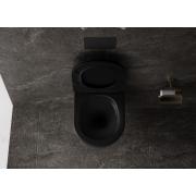 WC se sedátkem softclose závěsné vírové SAT Fusion černá mat zadní odpad SATFUS010RTORPBKM. &nbsp;(7)