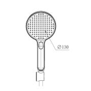 Sprchová hlavice SAT černá/chrom SATBSRS33C. technický nákres&nbsp;