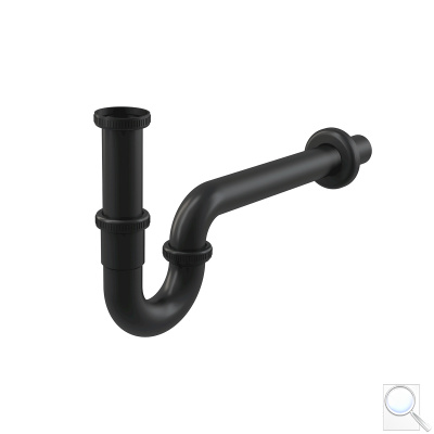 Sifon umyvadlový „U“ DN32 s převlečnou maticí 5/4", černá-mat A4320BLACK. obr. 1