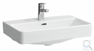 Umyvadlo na desku Laufen Pro S 55x38 cm, 60x38 cm otvor pro baterii uprostřed. 