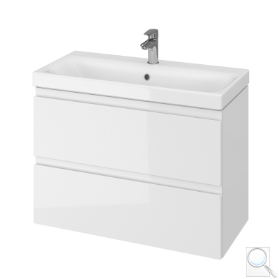 Koupelnová skříňka s umyvadlem Cersanit Dormo 80x37,5x62 cm bílá lesk SIKONCMO002BL. 