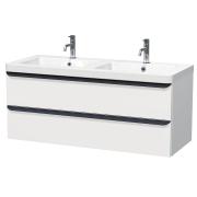 Koupelnová skříňka s umyvadlem Naturel Pavia 120x53x49 cm bílá mat bílá úchytka, bílá mat chrom, bílá mat černá úchytk. bílá mat černá úchytka PAVIA3120ZCE