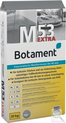 Samonivelační hmota s armovacími vlákny M 53 Extra.