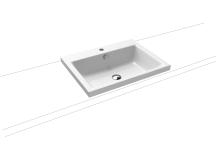 Umyvadlo na desku Kaldewei Puro 3154 60x46 cm alpská bílá otvor pro baterii uprostřed 900406013001