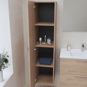 Koupelnová skříňka vysoká VitrA Mia 35x35x145 cm dub MIAV35D. obr. 3