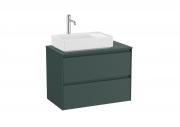 Koupelnová skříňka pod umyvadlo Roca ONA 79,4x58,3x45,7 cm zelená mat ONADESK802ZZML (obr. 2)