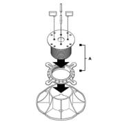 Teleskopický terč pod dlažbu 120-220 mm PEDall Classiq.  