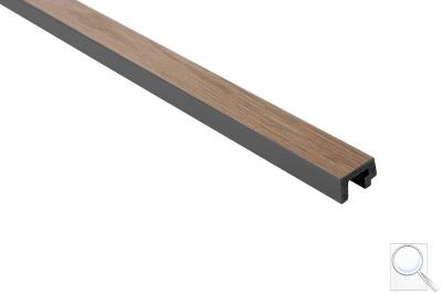 Obkladová lamela levé ukončení Fineza Slat Large Grey oak hnědá