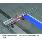 Sprchový žlab Tece Drainline 70, 80, 90, 100, 120, 150 cm nerez lesk pro nalepení dlažby. Obr. 4 