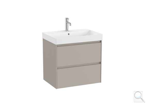 Koupelnová skříňka s keramickým umyvadlem Roca Ona 65x64,5x46 cm písková mat ONA652ZPM. obr. 1