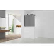 Sprchová zástěna SAT Walk-in 100x100 cm na sníženou příčku černá SATBWIS100KSPRC.  (2)