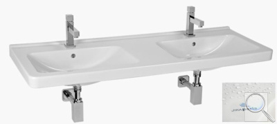 Umyvadlo Jika Cubito 130x48,5 cm dva otvory pro baterii H8144201001041. obr. 1