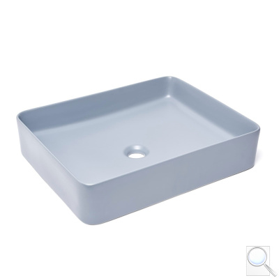 Umyvadlo na desku SAT Infinitio 50x40 cm tmavě modrá mat bez přepadu SATINF5040DBLM. obr. 1