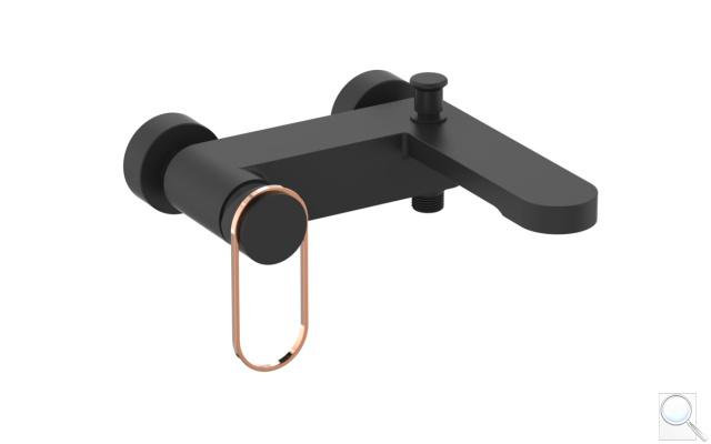 Vanová baterie SAT Fusion bez sprchového setu 150 mm černá/bronz mat SATBSFU222CPCBR. obr. 1