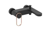 Vanová baterie SAT Fusion bez sprchového setu 150 mm černá/bronz mat SATBSFU222CPCBR