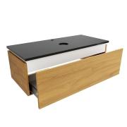 Koupelnová skříňka s žulovou krycí deskou SAT Feel 120x30x46 cm medový dub mat SATFEEL120DMZ. obr. 2 