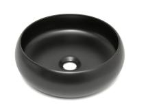 Umyvadlo na desku SAT Feel 36x36 cm černé matné bez přepadu SATUMFEEL3636BKM