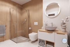 Malá koupelna Argenta Marlen - siko-japandi-koupelna-s-koutem-bezova-seda-inspirace-mala-1